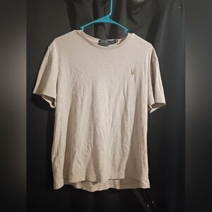 Ralph Lauren Men's Light Beige Short Sleeve Tee